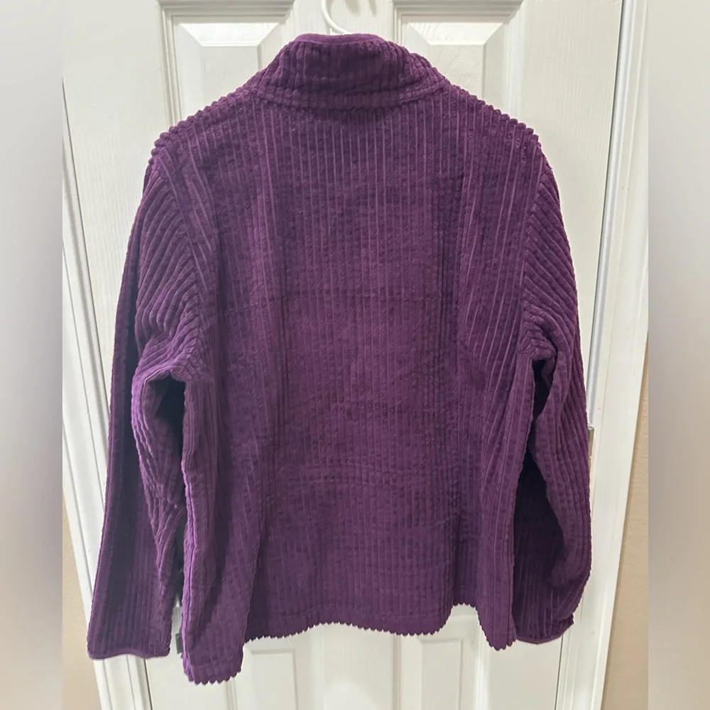 Woolrich Kinsdale Wale Corduroy Lightweight Jacket Eggplant Large 100% cotton